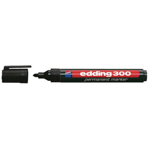 MARCADOR PERMANENTE PUNTA REDONDA 1.5-3MM 300 NEGRO EDDING 300-01