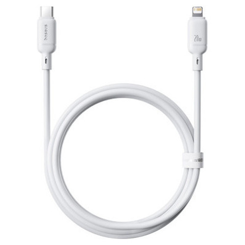 OS-BASEUS SILKY SERIES FAST CHARGING CABLE TYPE-C TO IP 20W 1M MOON WHITE