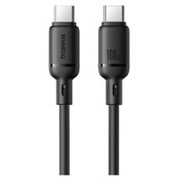 OS-BASEUS SILKY SERIES FAST CHARGING CABLE TYPE-C TO TYPE-C 100W 1M CLUSTER BLACK