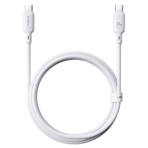 OS-BASEUS SILKY SERIES FAST CHARGING CABLE TYPE-C TO TYPE-C 100W 1M MOON WHITE-MR5 OS-BASEUS SILKY SERIES FAST CHARGING CABLE TYPE-C TO TYPE-C 100W 1M MOON WHITE