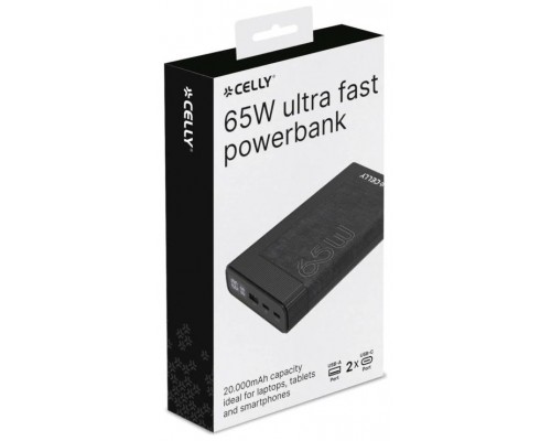 Celly Powerbank PD65W 20000 mAh 65w EVO Negra