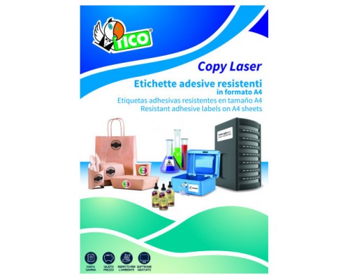 CAJA 100 HOJAS ETIQUETAS TRANSPARENTES BRILLANTES REDONDAS 25MM DIAMETRO PARA LASER COLOR TICO PC4-25 (Espera 4 dias)