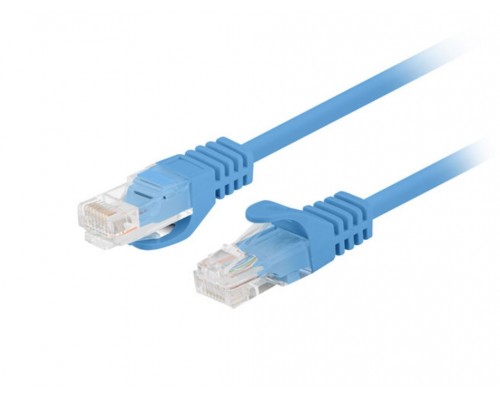 CABLE RED LANBERG LATIGUILLO CAT.6 UTP 0.25M AZUL FLUKE PASSED (PACK 10 UDS)