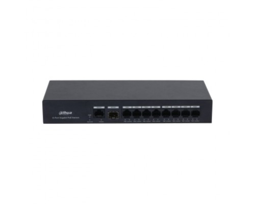 SWITCH POE 8 PUERTOS GIGABIT 1RJ45 UPLINK GIGABIT 1SFP 65W NO GESTIONABLE