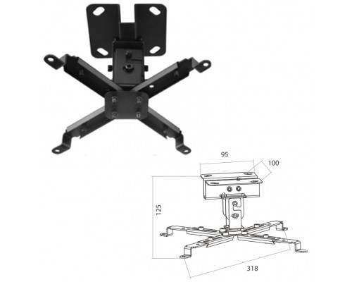 Soporte proyector techo y pared rota