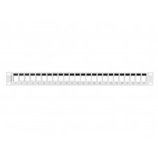 PATCH PANEL LANBERG 24 PUERTOS 1U RACK 19 PARA MODULOS KEYSTONE GRIS