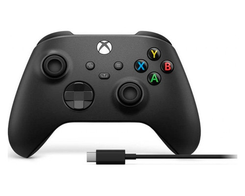 MICROSOFT MANDO + CABLE USB-C NEGRO / MANDO INAL&Aacute;MBRICO XBOX + CABLE USB-C