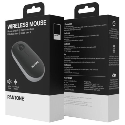 Celly Raton Pantone Inalambrico Negro Click silen.