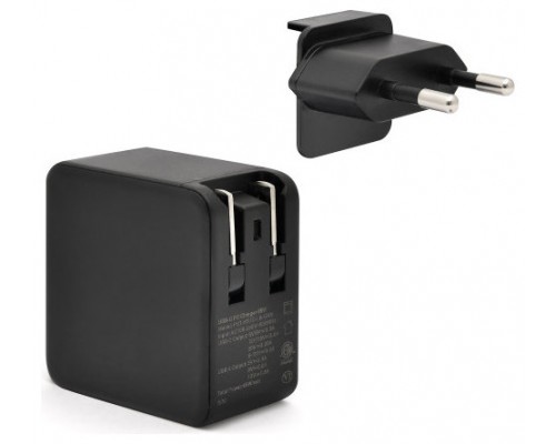 BLUESTORK CARGADOR ULTRACOMPACTO USB-C 65W TECNOLOGIA GAN NEGRO