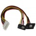 STARTECH ADAPTADOR CABLE 30CM DIVISOR MOLEX 4 PINE