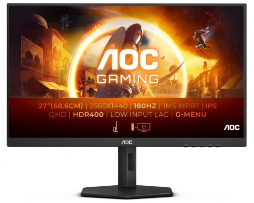 MONITOR 27 AOC GAMING Q27G4XD QHD 2560X1420 180HZ 1MS