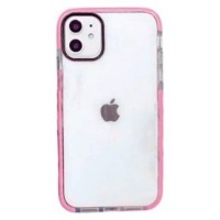 FUNDA QCHARX TRANSPARENTE IPHONE 16E ROSA