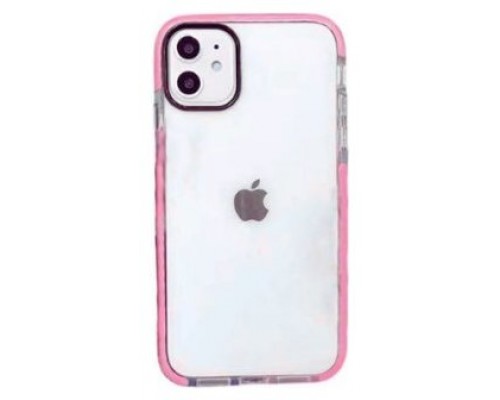 FUNDA QCHARX TRANSPARENTE IPHONE 16E ROSA