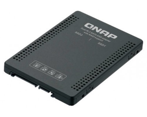 QNAP QDA-A2MAR caja para disco duro externo M.2 Caja externa para unidad de estado sólido (SSD) Negro