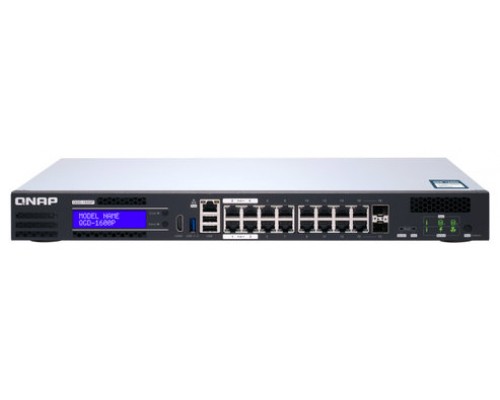 QNAP QGD-1600P Gestionado Gigabit Ethernet (10/100/1000) Energía sobre Ethernet (PoE) Negro, Gris