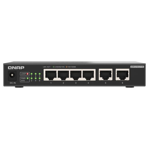 Switch qnap qsw - 2104 - 2t - r2 6 puertos-MR45 Switch qnap qsw - 2104 - 2t - r2 6 puertos