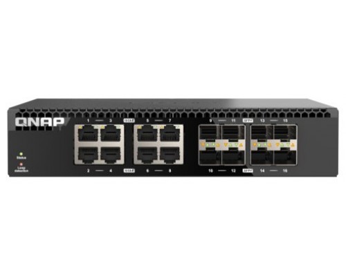 QNAP QSW-3216R-8S8T switch No administrado L2 10G Ethernet (100/1000/10000) Negro