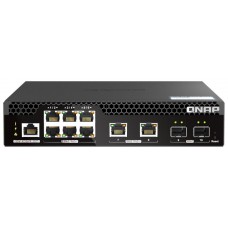 QNAP QSW-M2106PR-2S2T switch Gestionado L2 10G Ethernet (100/1000/10000) Energía sobre Ethernet (PoE) 1U Negro