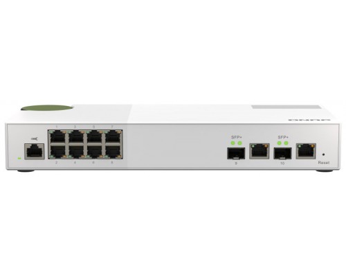 QNAP QSW-M2108R-2C switch Gestionado L2 Gigabit Ethernet (10/100/1000) Energía sobre Ethernet (PoE) Blanco