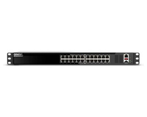 QNAP QSW-M3224-24T switch Gestionado L3 10G Ethernet (100/1000/10000) 1U Negro, Plata