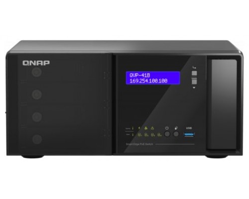 QNAP QVP-41B-8G-P Grabadore de vídeo en red (NVR) Negro