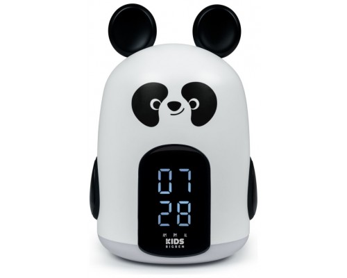 BIGBEN KIDS ALARM CLOCK WITH NIGHT LIGHT WITH THREE BLACK AND WHITE PANDA SOUNDS RKIDSPANDA