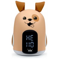 BIGBEN KIDS ALARM CLOCK WITH NIGHT LIGHT THREE BROWN DOG SOUNDS RKIDSDOG