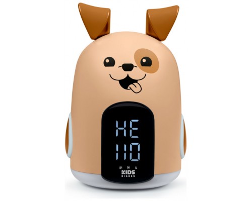 BIGBEN KIDS ALARM CLOCK WITH NIGHT LIGHT THREE BROWN DOG SOUNDS RKIDSDOG