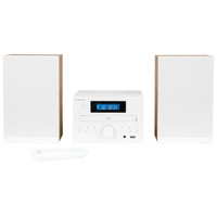 THOMSON MICRO SOUND SYSTEM BT/DIG. FM/CD/USB PLAYER 50W EQ REMOTE WOOD/WHITE MIC121BT-15RO THOMSON MICRO SOUND SYSTEM BT/DIG. FM/CD/USB PLAYER 50W EQ REMOTE WOOD/WHITE MIC121BT