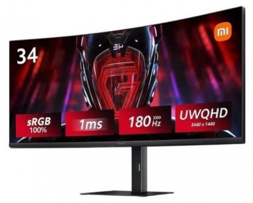 XIAOMI CURVED GAMING G34WQI MONITOR 34" WQHD IPS 1MS 180HZ RGB FREESYNC ELA5454EU