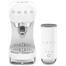 SMEG ESPRESSO COFFEE MACHINE 50"STYLE WHITE ECF12WHEU + MFF02