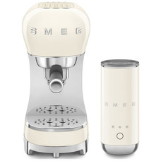 SMEG ESPRESSO COFFEE MACHINE 50"STYLE CREAM ECF12CREU + MFF02