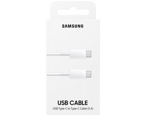 SAMSUNG USB CABLE 1M TYPE-C TO USB TYPE-C 5A EP-DN975BWE WHITE