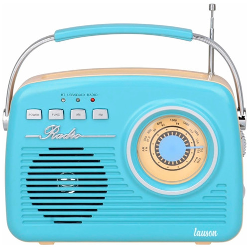 LAUSON RA142 AZUL CREMA / RADIO DESPERTADOR-M03 LAUSON RA142 AZUL CREMA / RADIO DESPERTADOR