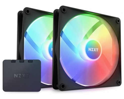 NZXT F140 RGB Core Carcasa del ordenador Ventilador 14 cm Negro 2 pieza(s)