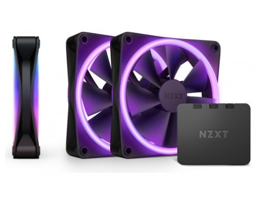 NZXT F120 RGB DUO Triple Pack Carcasa del ordenador Ventilador 12 cm Negro 3 pieza(s)