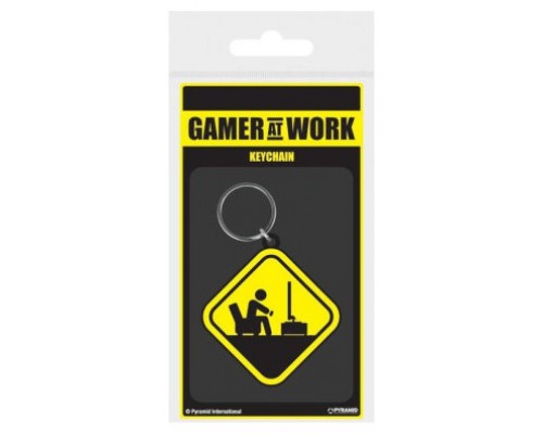 LLAVERO GAMER AT WORK SEÑAL PELIGRO PYRAMID RK38872C