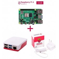 Kit Raspberry Pi 4 2GB + Caja blanca - Alimentacion