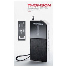 THOMSON PORTABLE BATTERY-POWERED ANALOGUE FM RADIO WHITE RT205-RO3 THOMSON PORTABLE BATTERY-POWERED ANALOGUE FM RADIO WHITE RT205