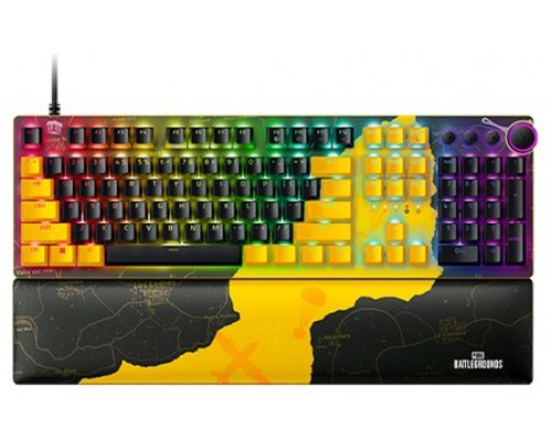 Razer Huntsman V2, PUBG: BATTLEGROUNDS Edition teclado Juego USB QWERTY Inglés de EE. UU. Negro, Amarillo