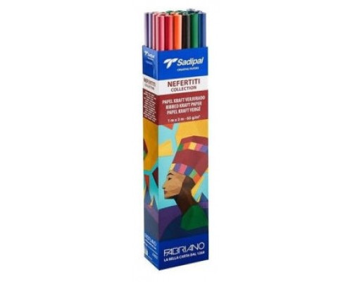 EXPOSITOR SURTIDO PAPEL KRAFT VERJURADO-65 G-1 X 3 M-NEFERTITI COLLECTION-24 ROLLOS-3 ROLLOS X NARANJA FUERTE, FUCSIA, ROJO, VIOLETA, AZUL AZURITA, VERDE MUSGO, MARRÓN FUERTE Y NEGRO SADIPAL S0310006 (Espera 4 dias)