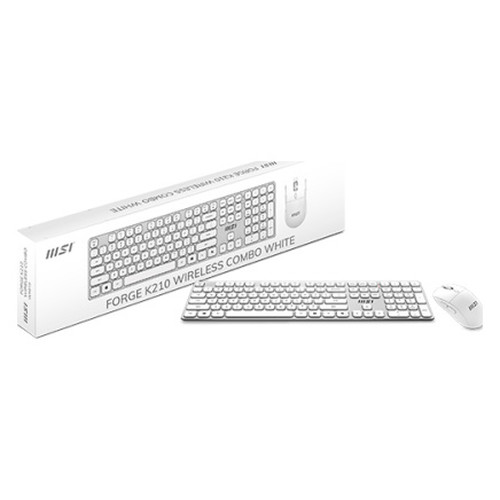 Msi Teclado + Ratón FORGE K210 W COMBO ES White-SX7 Msi Teclado + Ratón FORGE K210 W COMBO ES White