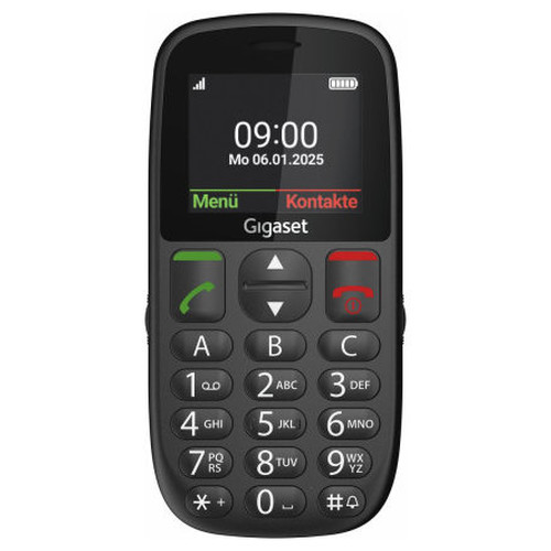 Gigaset GL395 5,59 cm (2.2") 90 g Negro Tel&eacute;fono para personas mayores