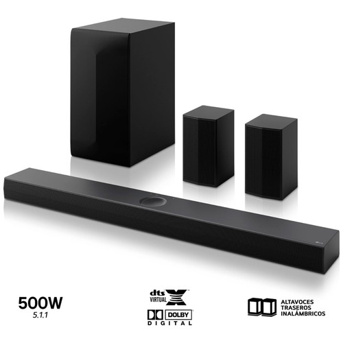 LG S70TR BLACK /  BARRA DE SONIDO CON SUBWOOFER INAL&Aacute;MBRICO Y TRASEROS 500W 5.1.1CH