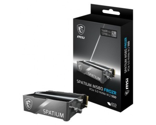 MSI SPATIUM M580 PCIe 5.0 NVMe M.2 FROZR 2TB unidad de estado sólido PCI Express 5.0 3D NAND