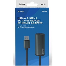 ADAPTADOR USB-A A ETHERNET RJ45 SAVIO AK-55