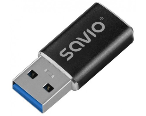 ADAPTADOR SAVIO AK-81 USB-C 3.1 USB-A 3.1 BLACK
