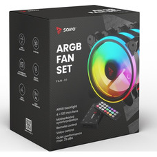 KIT 4 VENTILADORES PC SAVIO CON MANDO BLACK