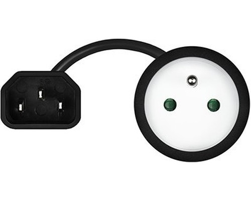 ADAPTADOR DE CORRIENTE SAVIO IEC C14 A CEE 7/5(E)