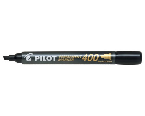 MARCADOR PERMANENTE PUNTA BISELADA SCA-400 NEGRO PILOT SCA-400-B (MIN12) (Espera 4 dias)